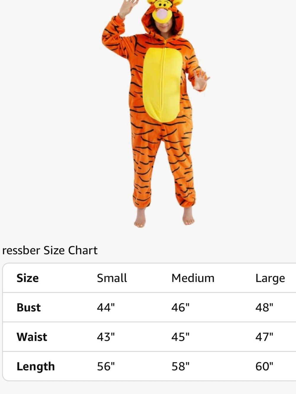 Tigger Onesie Costume Pajamas - Picture 5 of 6